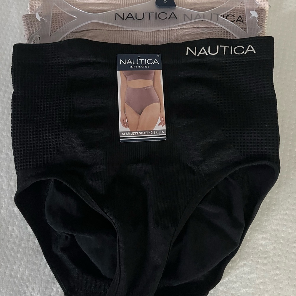 Nautica Black and Tan Seamless Shaping Briefs